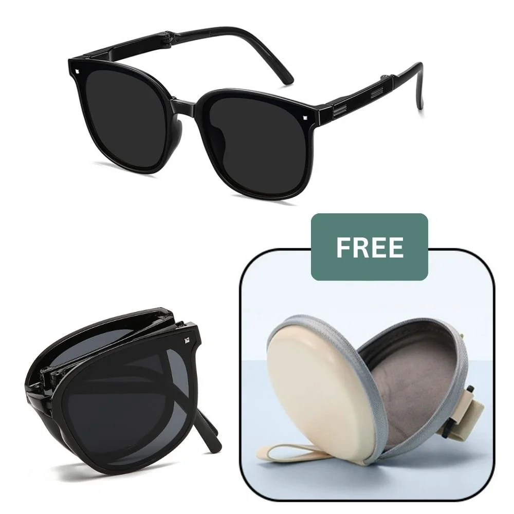 Clip & Go Folding Sunglasses with Carry Case