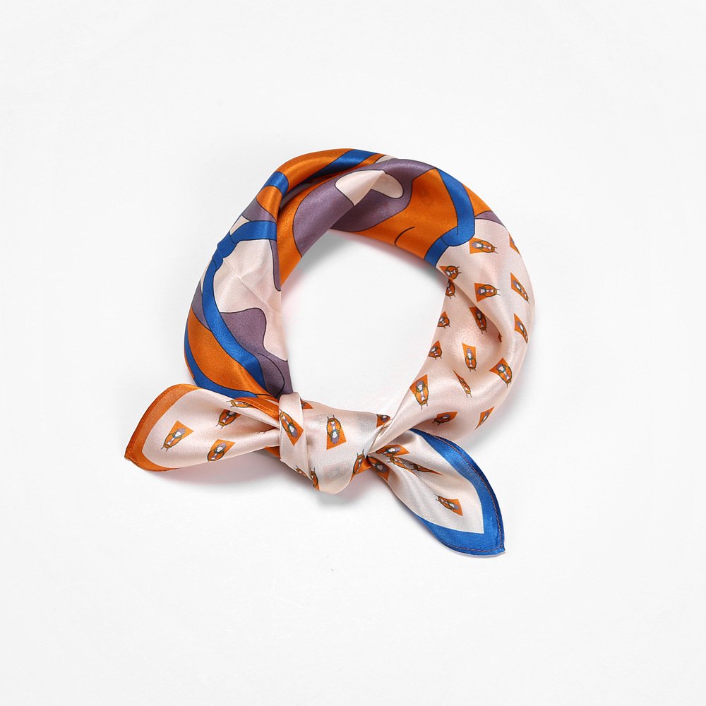 53x53cm Women Elegant Silk Scarf - Horse Head