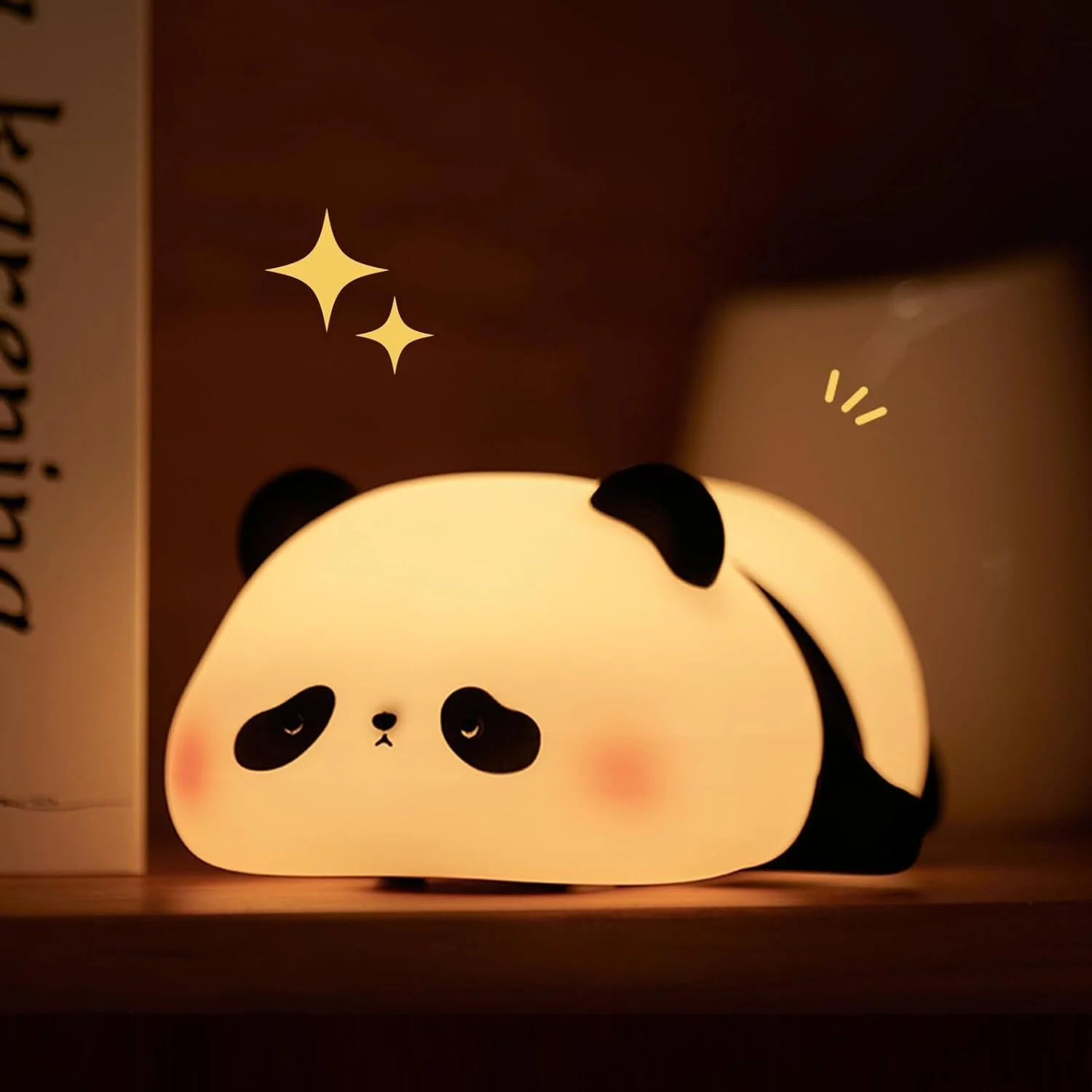 Panda LED Night Light Silicone Dimmable Rechargeable Touch Lamp