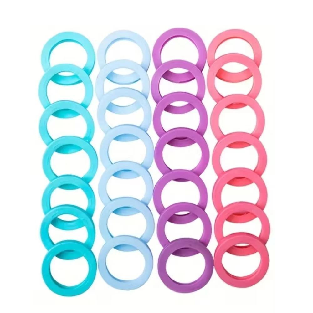 12pcs Silicone Set Rainbow Ring Key Caps