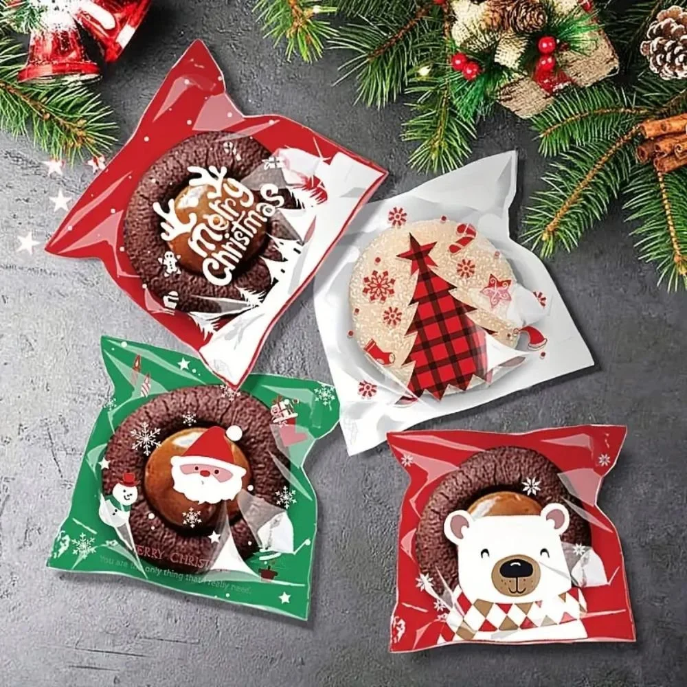 27pcs Cellophane Xmas Santa Bakery Cookies Bag Gift Bag