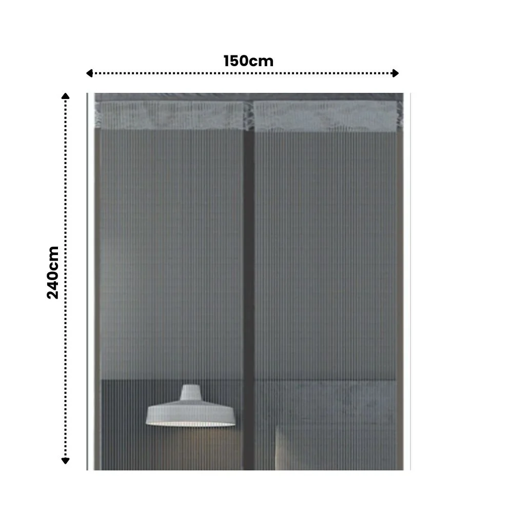 Extra Durable Mesh Curtain Magnetic Fly Screen Door Mosquito Netting