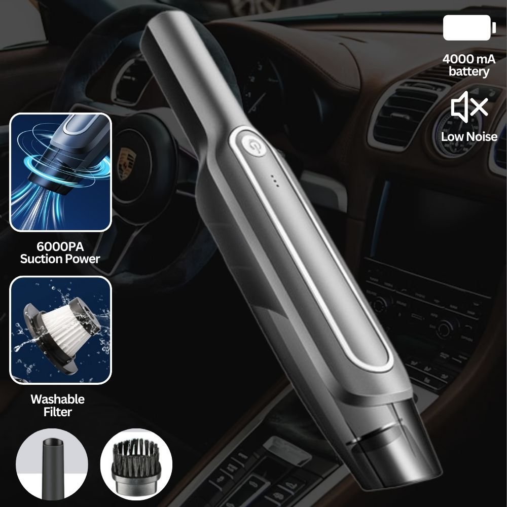 Rechargeable 4000mAh Ultra-Light Cordless Handheld Vacuum