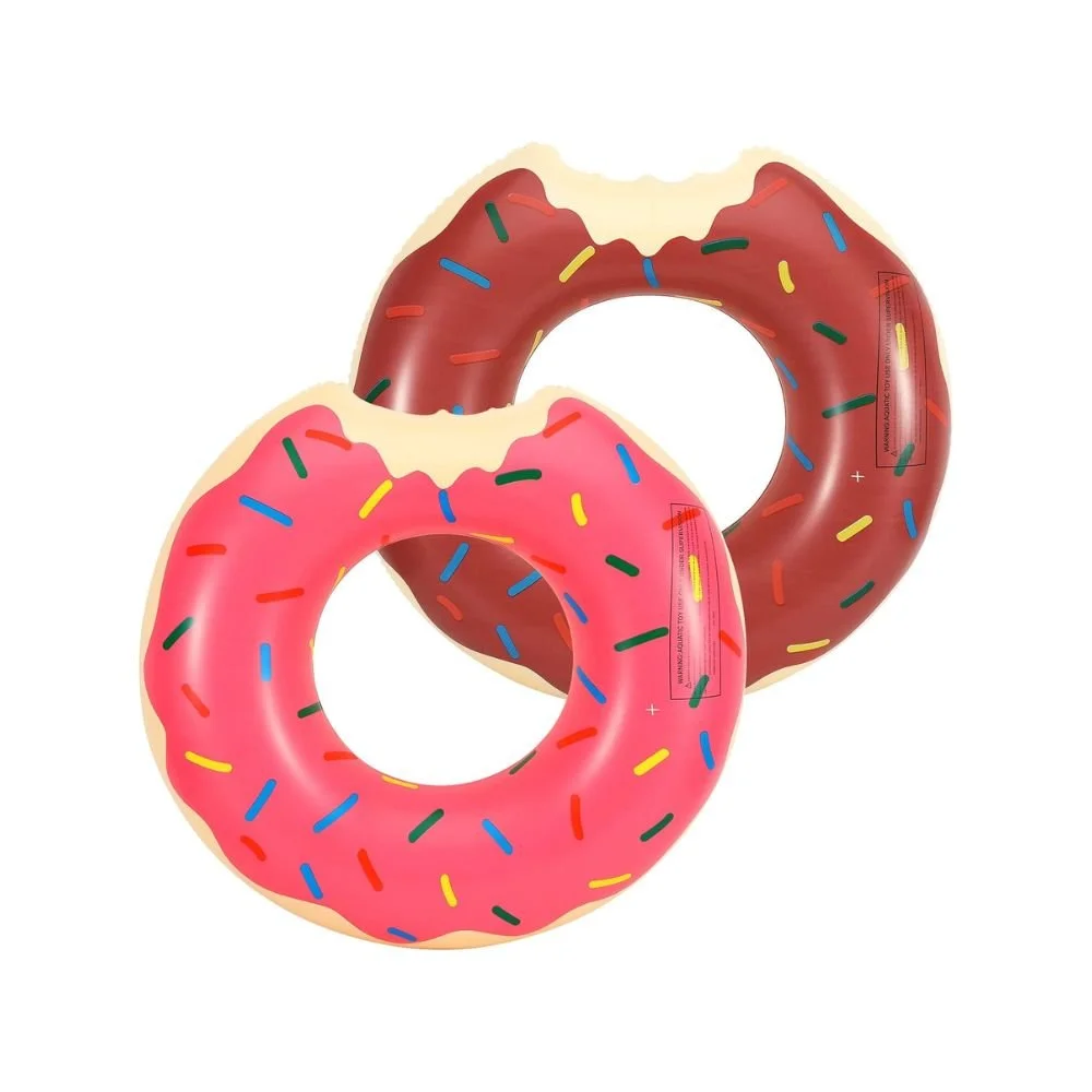 2PCS Inflatable Giant Donut Raft Swim Ring Float