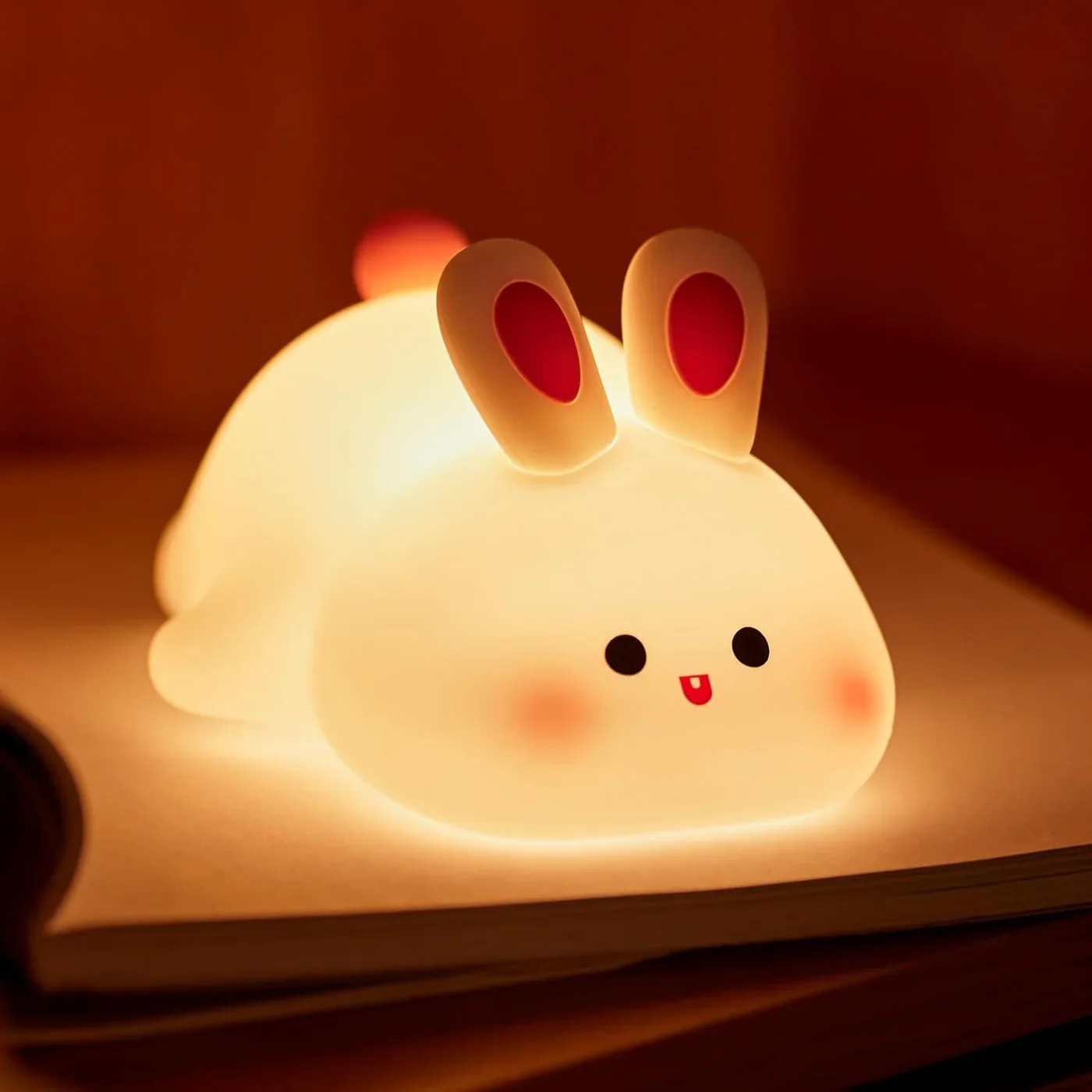 Rechargeable Rabbit LED Night Light Silicone Dimmable Touch Lamp