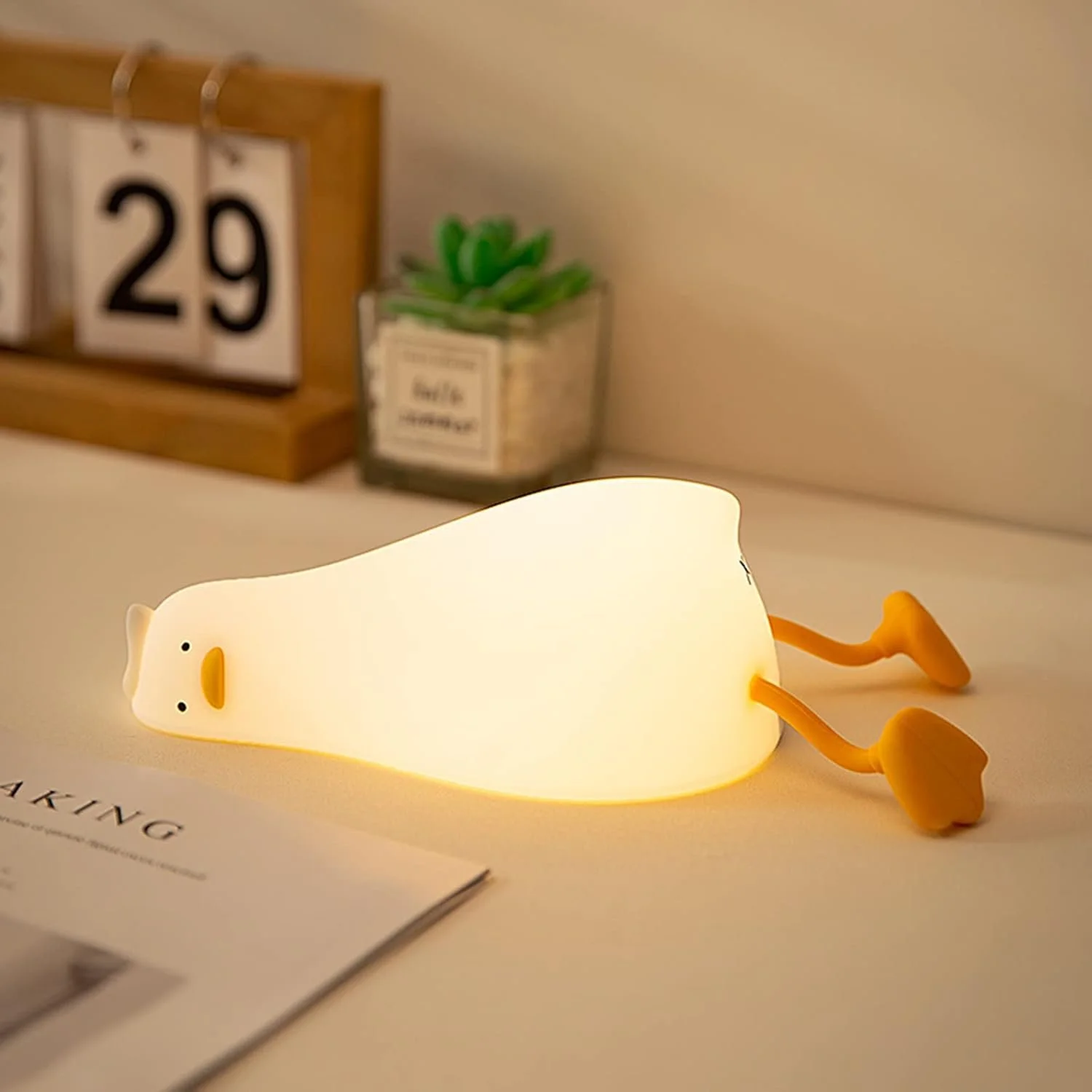 Silicone Dimmable Rechargeable Sleep Duck LED Night Light