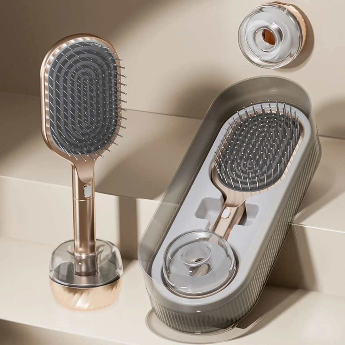 Vibrant Air Cushion Hair Brush Set with Wall Mount