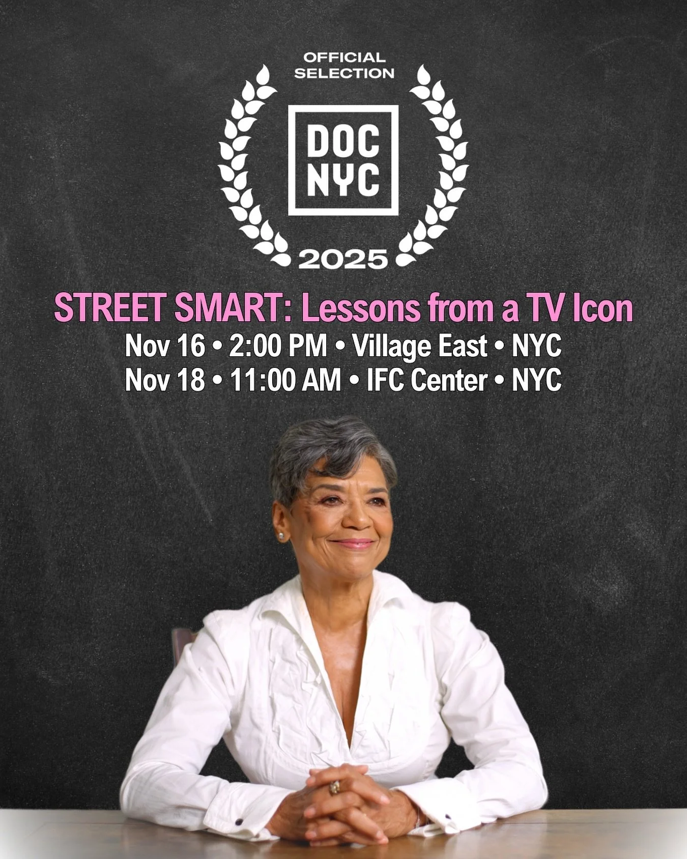 We are so thrilled and honored to be a part of @docnycfest &mdash; the largest documentary film festival in the country. We are screening on Sunday, November 16th and Tuesday, November 18th. The first and second screening will be followed by a Q&amp;