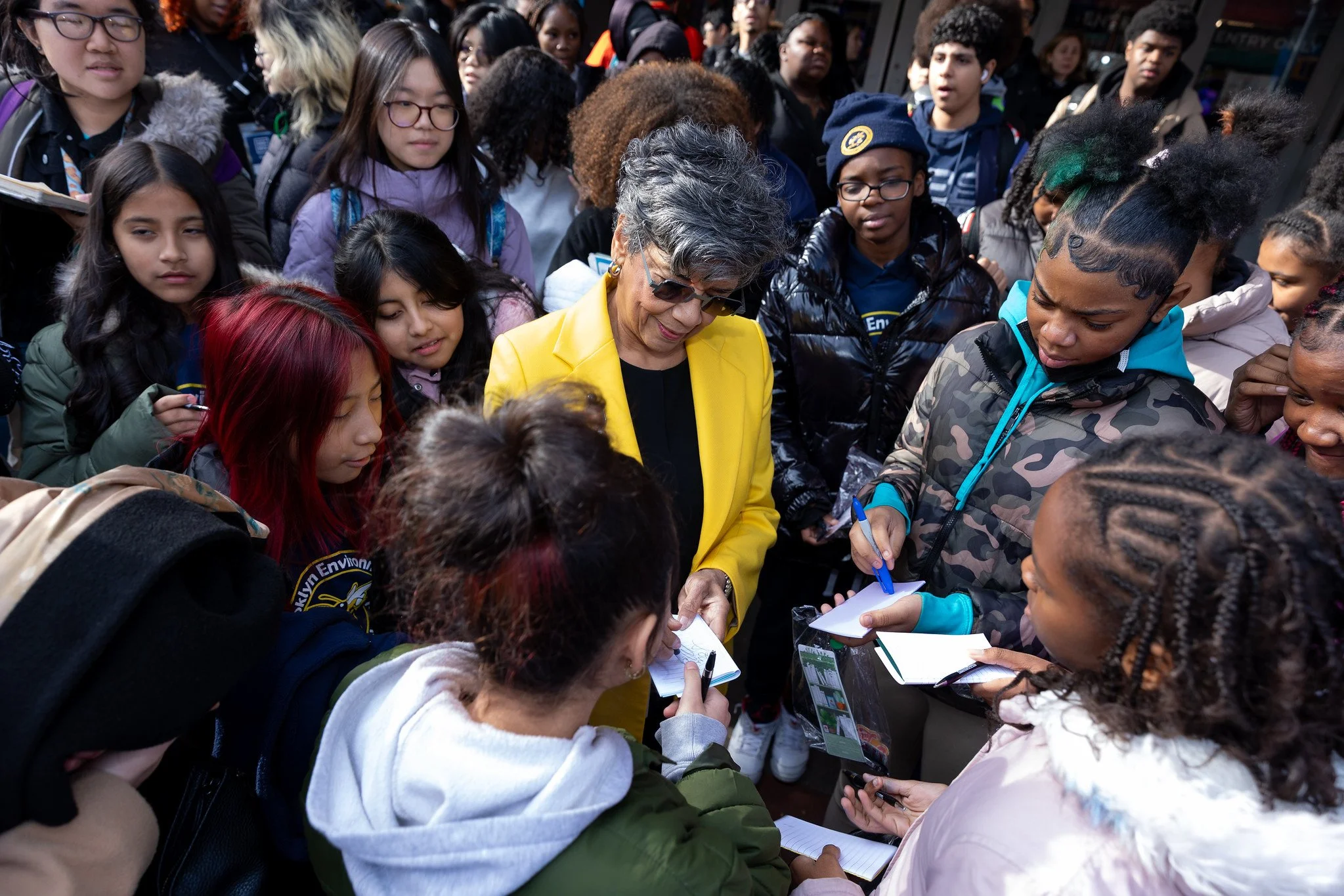  Sonia Manzano signs autographs for students after screening of STREET SMART Photo by Lou Aguilar  