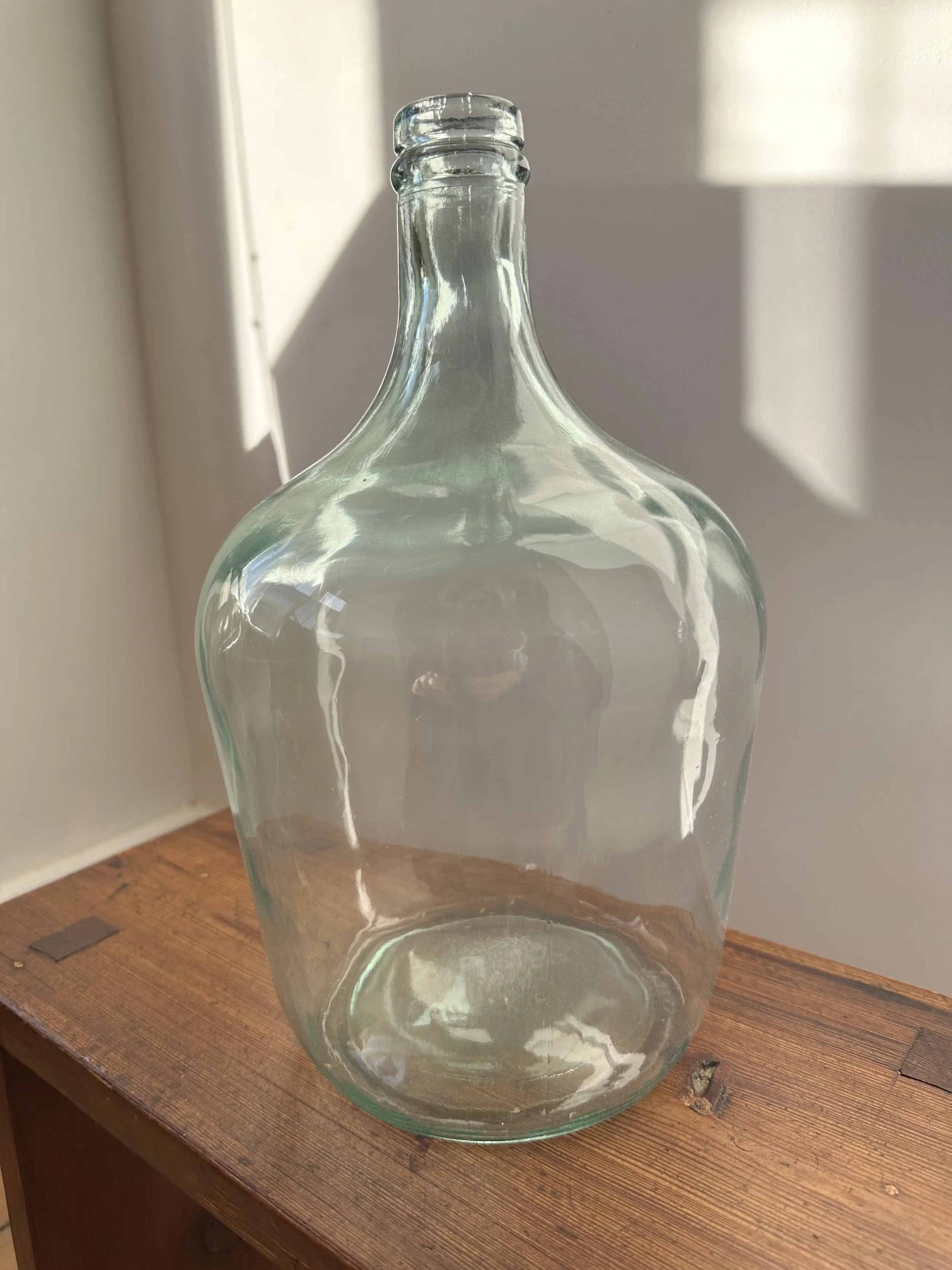 Large Stylish Glass Bottle Vase – Modern Decorative Statement Piece