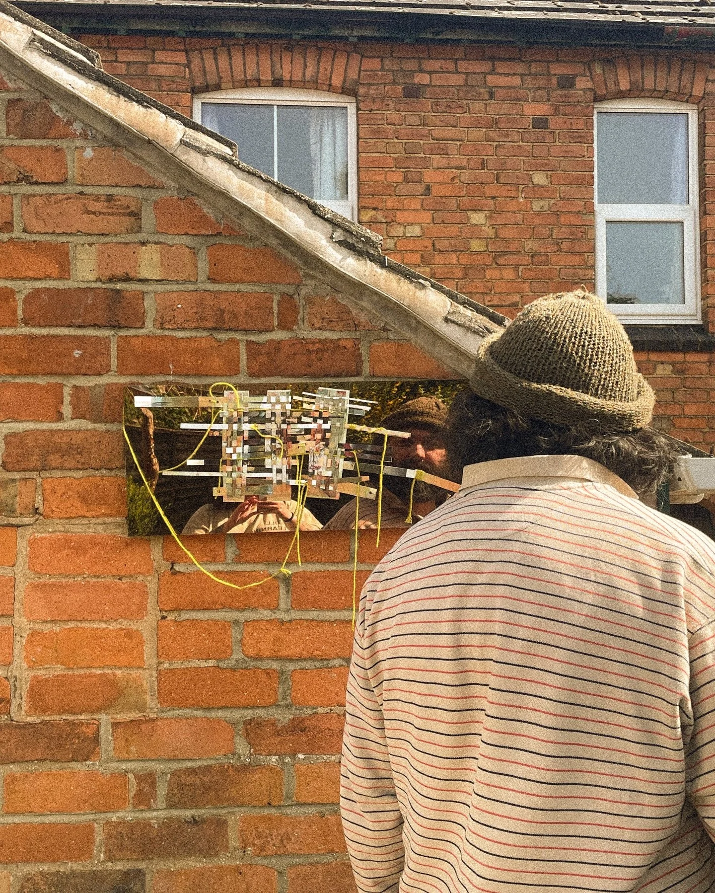 Had to show my new piece &lsquo;Face Value&rsquo; some sunshine before wrapping, packing and sending it to Hull for @afeminineurge Mother Exhibition, showing from May 1st (tommy &amp; i&rsquo;s anniversary)