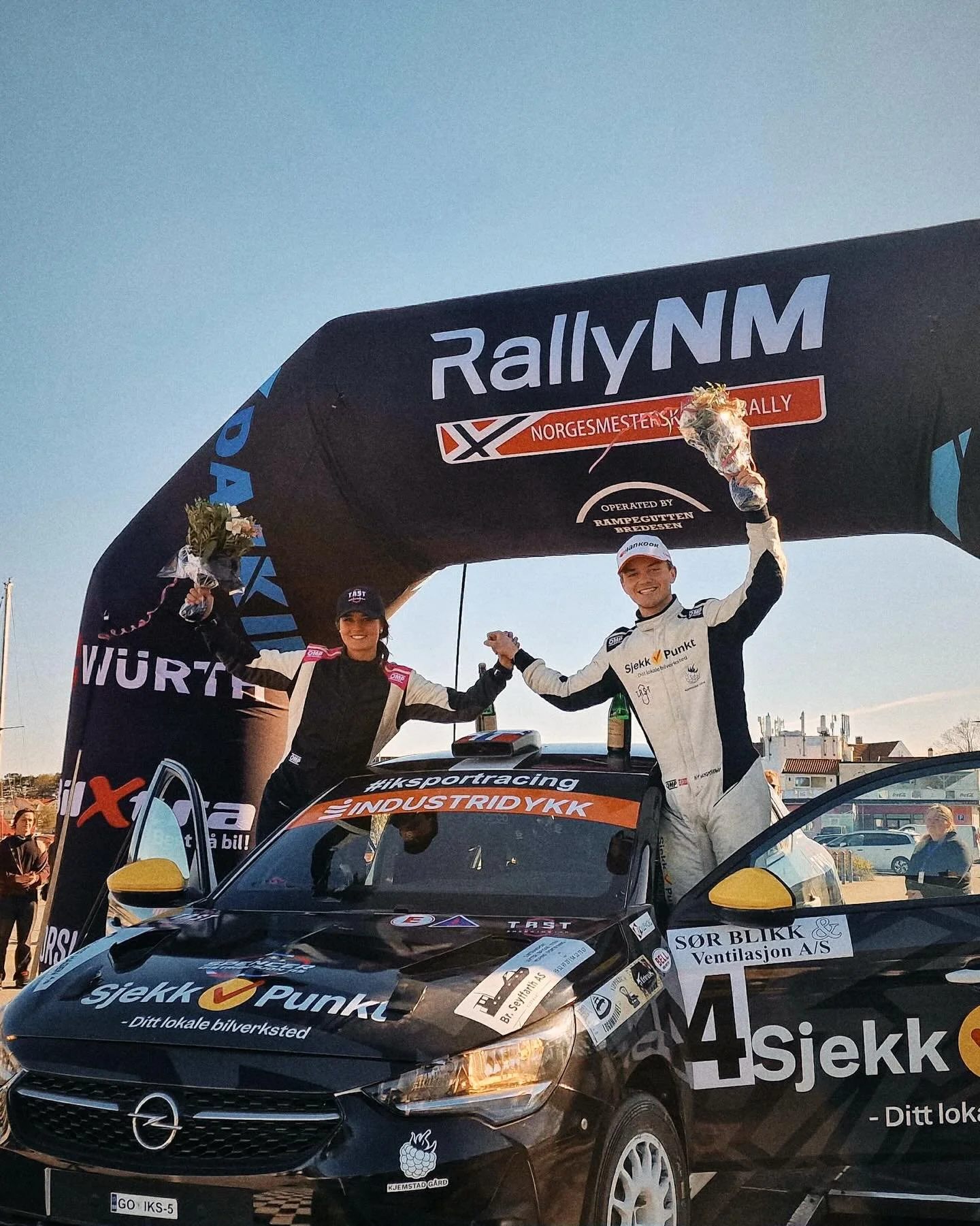 🥇Victory at Rally S&oslash;rland! A perfect warm-up for the first round of ERC jr in Sweden 🙆🏽&zwj;♀️ 

Thanks @iksportracing and @teameven for the good jobb as always!
