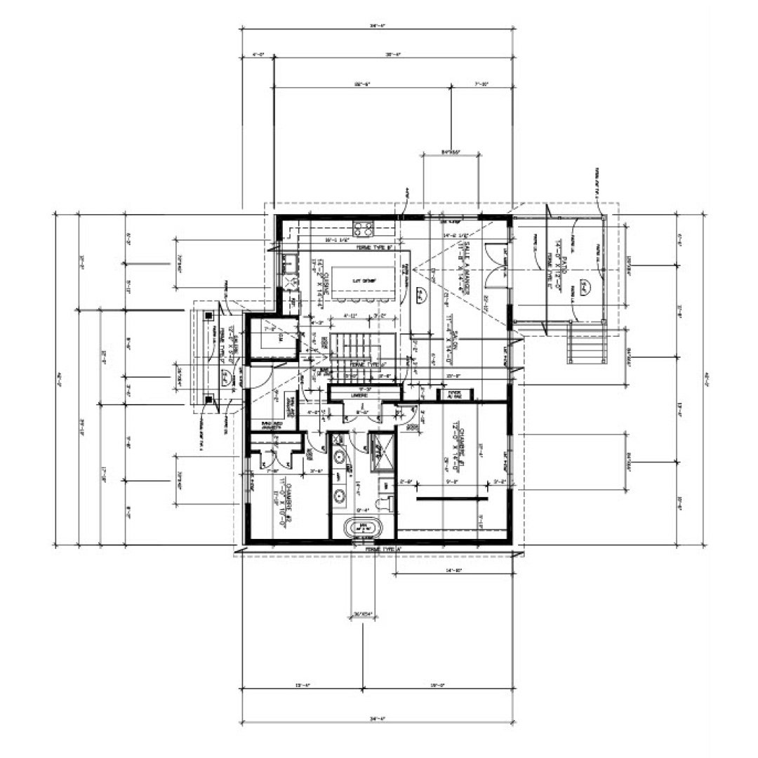 Plan de maison noir sur blanc réalisé par le Groupe Corripresto