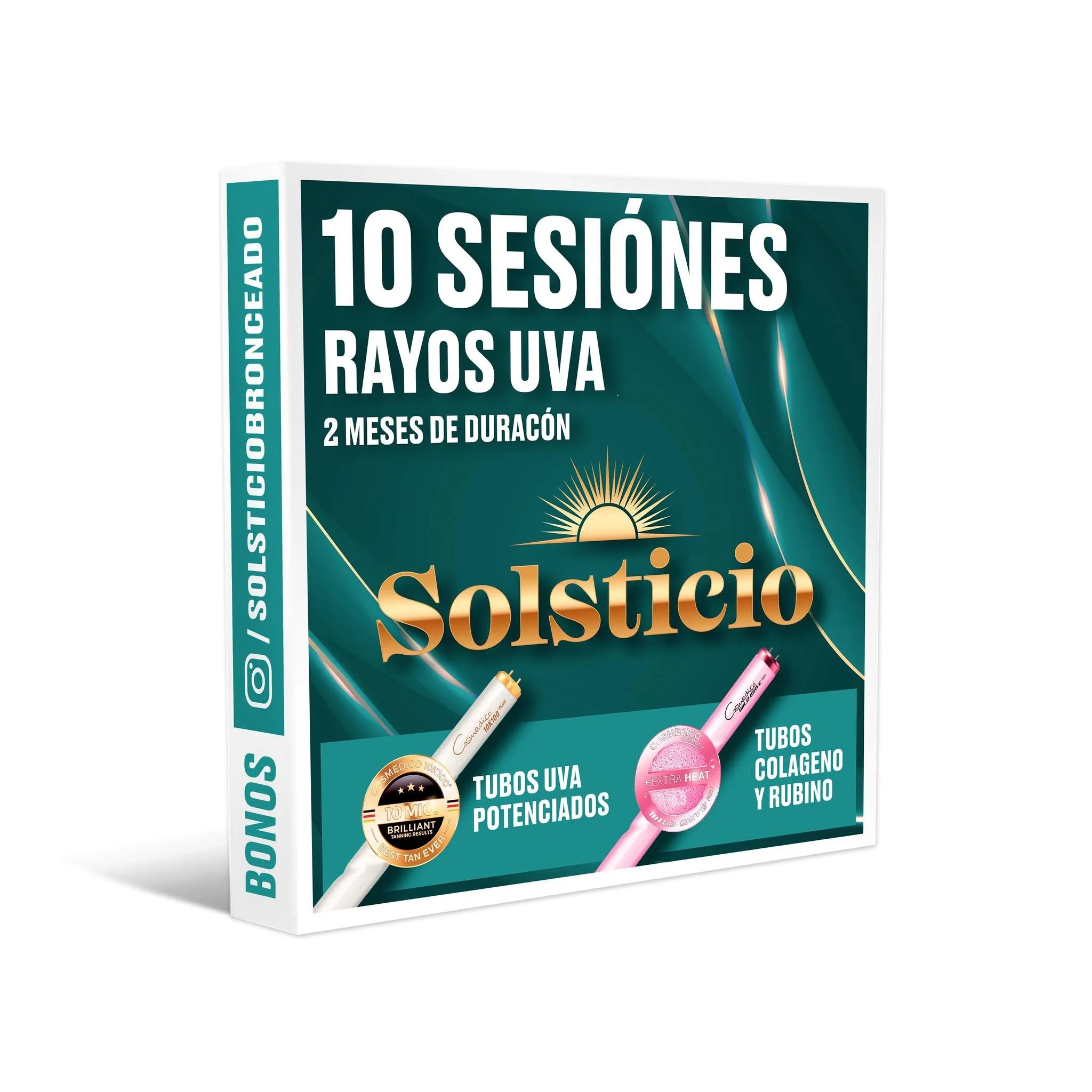 Bono de 10 Sesiones de Rayos UVA 

Luce un bronceado perfecto y duradero con nuestro bono de 10 sesiones de rayos UVA, ideal para quienes desean mantener su piel bronceada y cuidada durante todo el a&ntilde;o. En nuestro centro de bronceado profesion