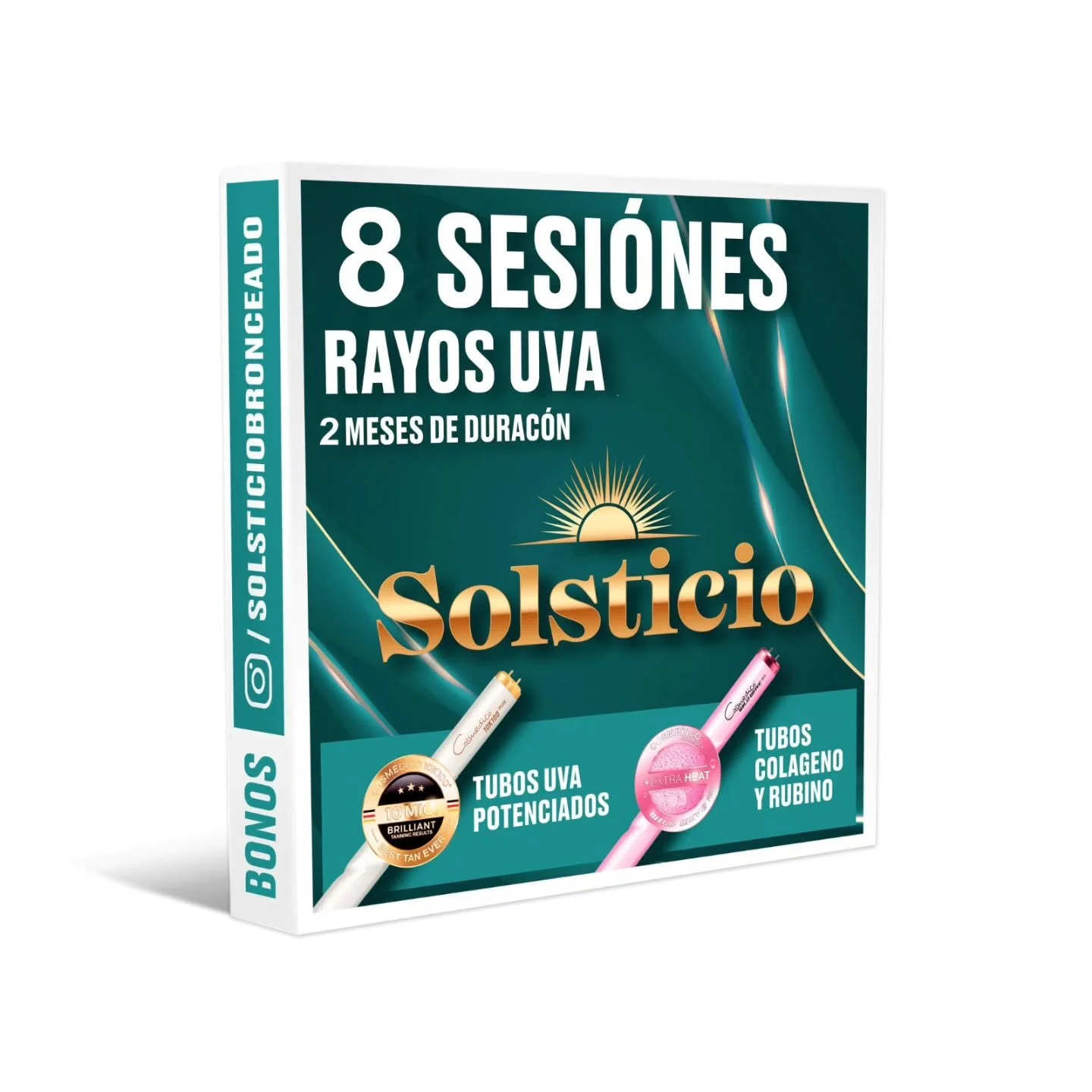 Bono de 8 Sesiones de Rayos UVA 

Luce un bronceado perfecto y duradero con nuestro bono de 8 sesiones de rayos UVA, ideal para quienes desean mantener su piel bronceada y cuidada durante todo el a&ntilde;o. En nuestro centro de bronceado profesional