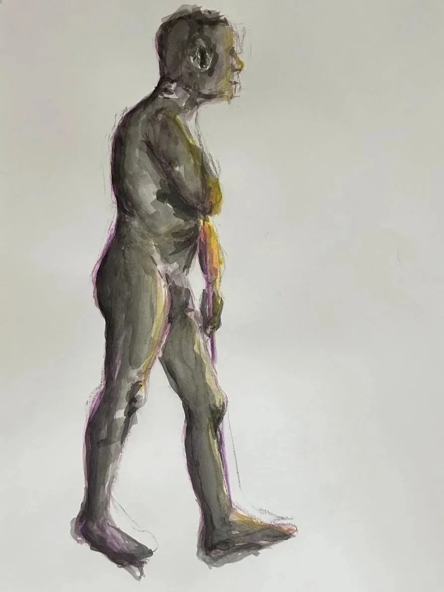 Sans titre - 2024 - Encre et crayon de couleur sur papier - 50 x 65 cm