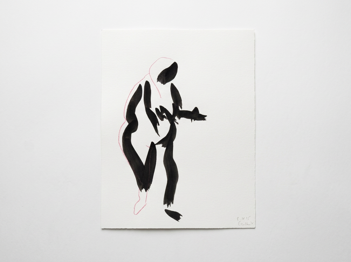 Sans titre - 2025 - Encre et crayon de couleur sur papier - 14,8 x 21 cm