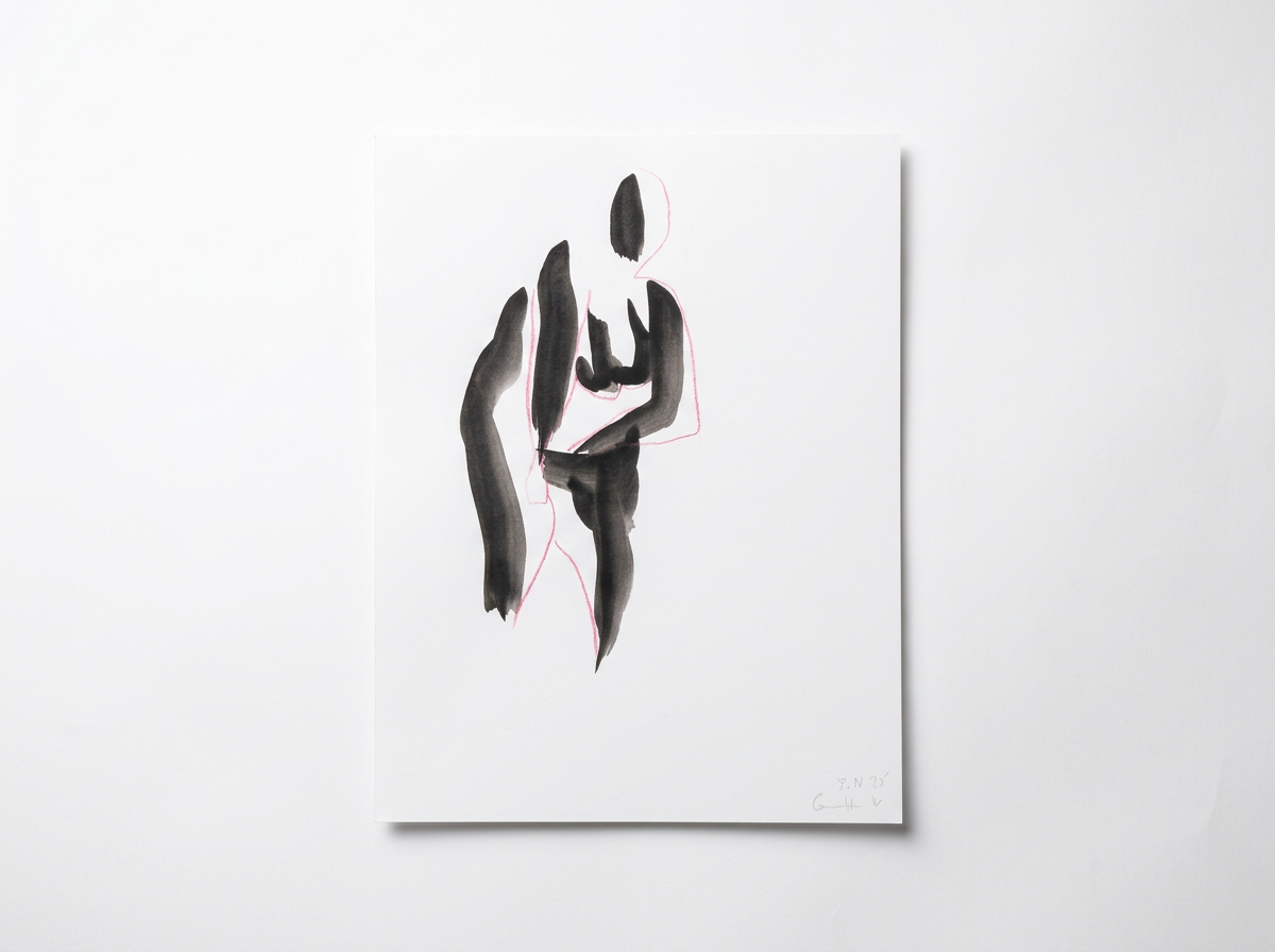 Sans titre - 2025 - Encre et crayon de couleur sur papier - 14,8 x 21 cm