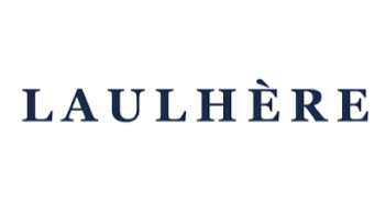 Logo avec le texte 'LAULHÈRE' en lettres majuscules, couleur bleu foncé sur fond blanc.