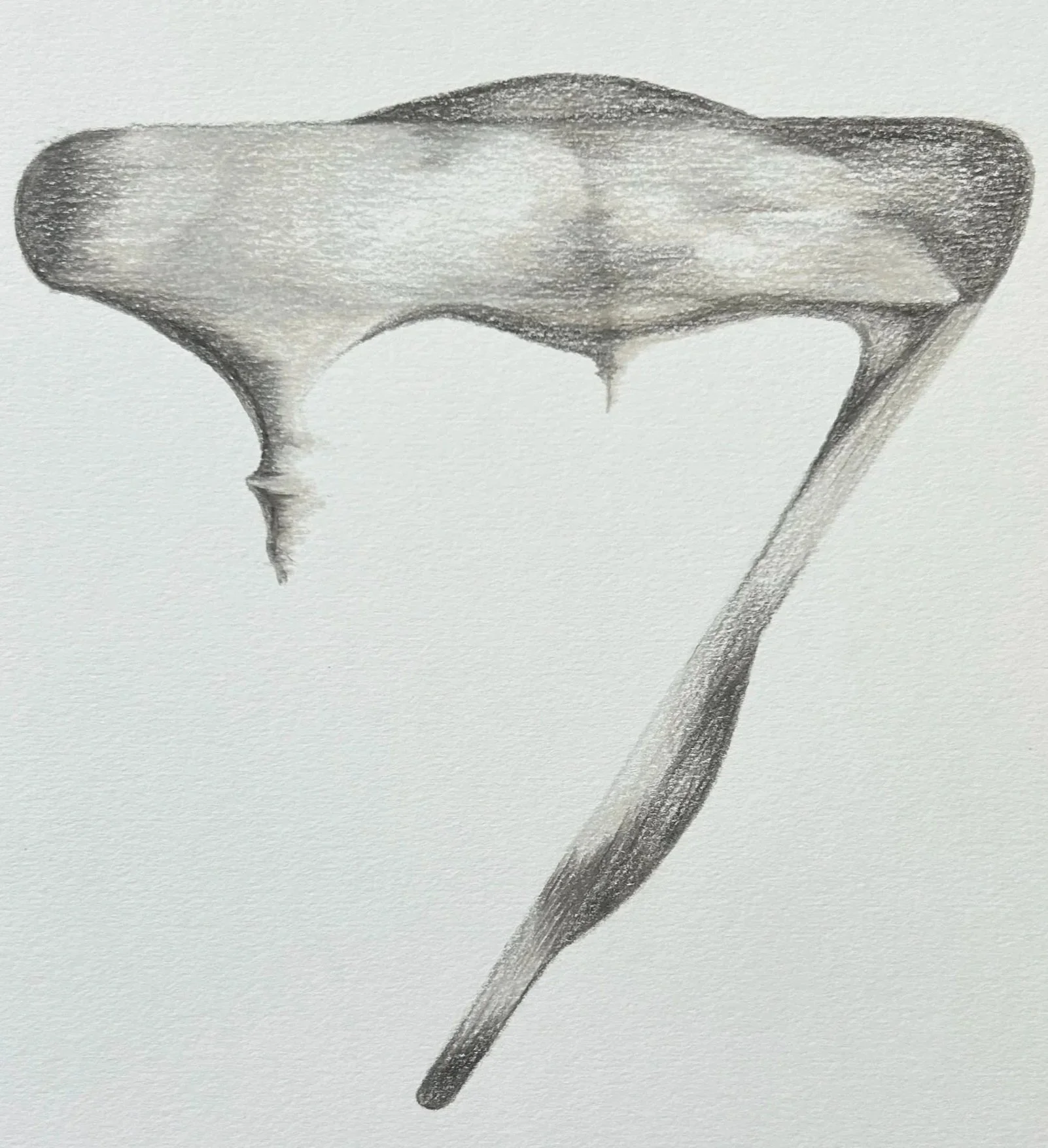 Dessin au crayon d'un haut-plat flottant avec une allumette.