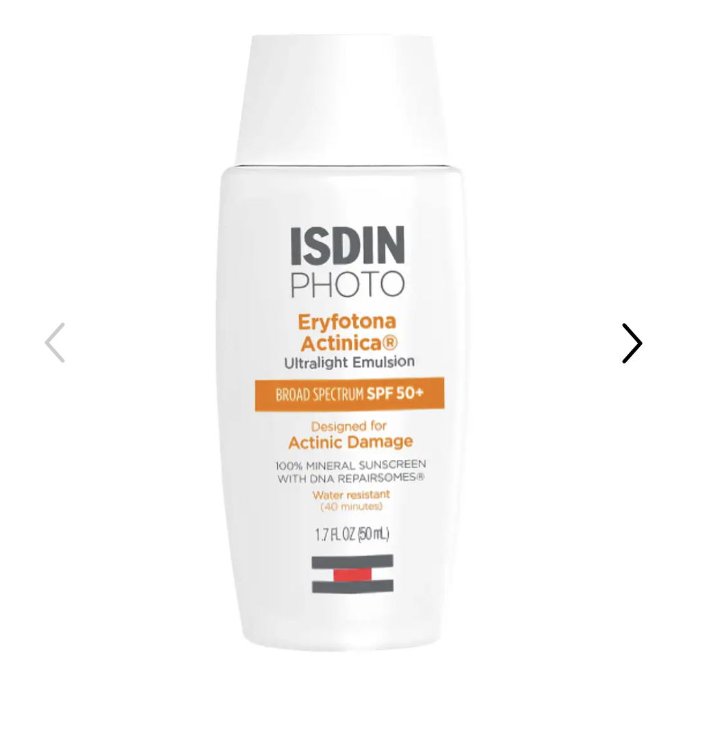 ISDIN Eryfotona Actinica Ultralight Non-pore clogging water-resistant Mineral Sunscreen SPF 50+ with Vitamin E