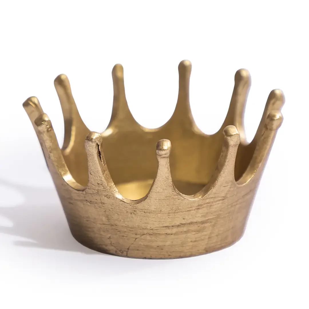 Gold Crown Tea Light Holder