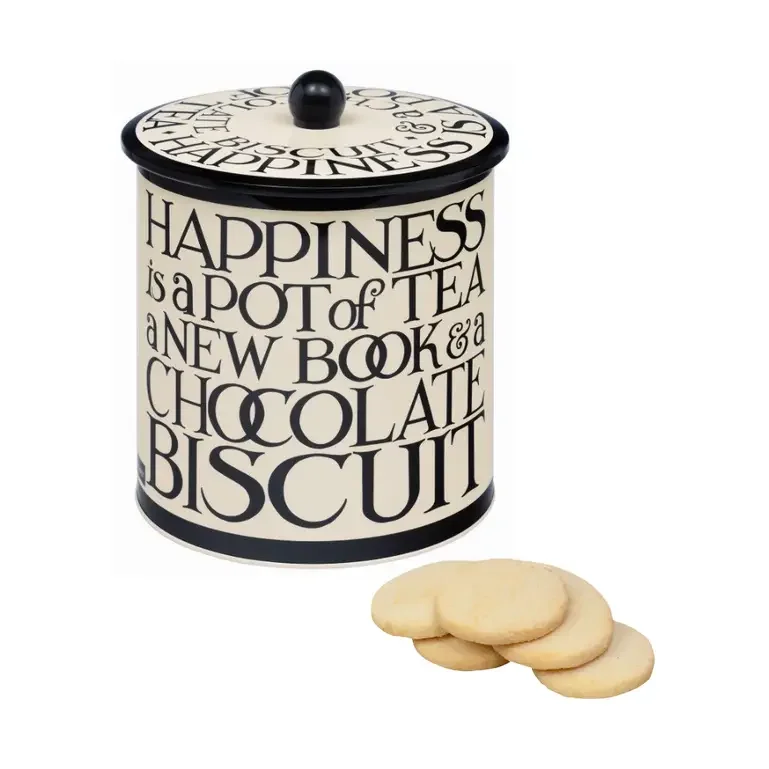 Emma Bridgewater - Black Toast Biscuit Tin with Biscuits