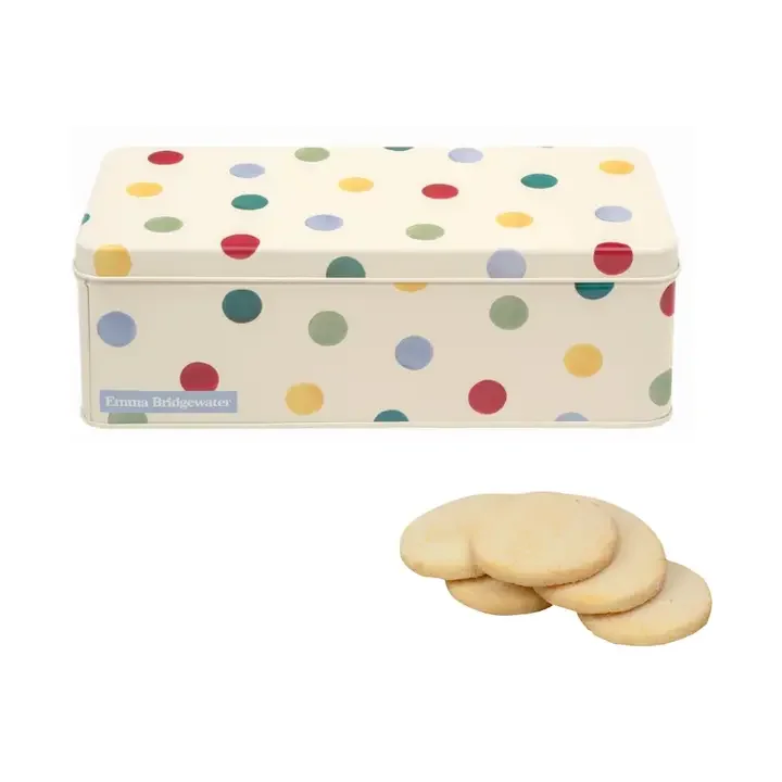 Emma Bridgewater - Polka Dot Long Rect Tin with Biscuits