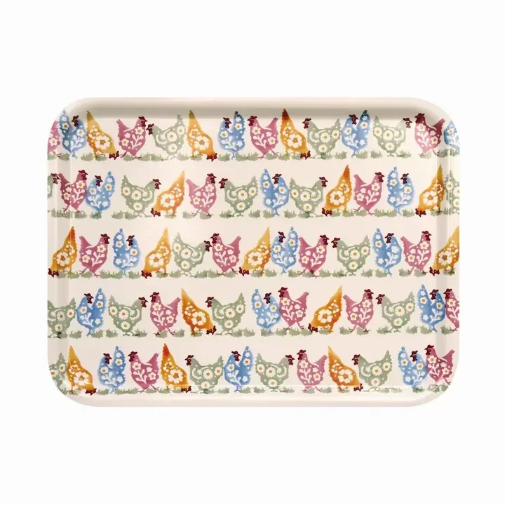 Emma Bridgewater - Polka Chickens Large Rectangular Tray