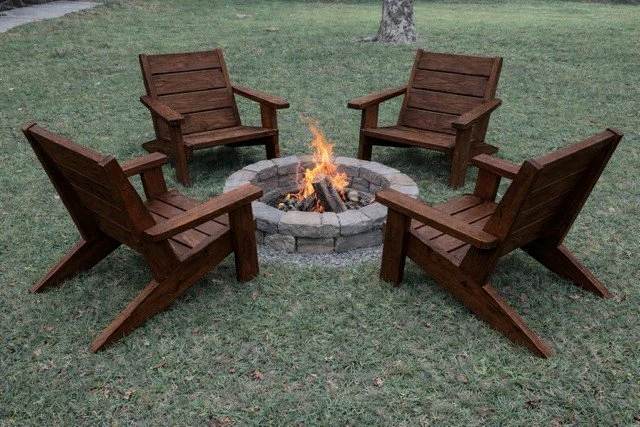 Outdoor Adirondack Style Chair  Set of 4
