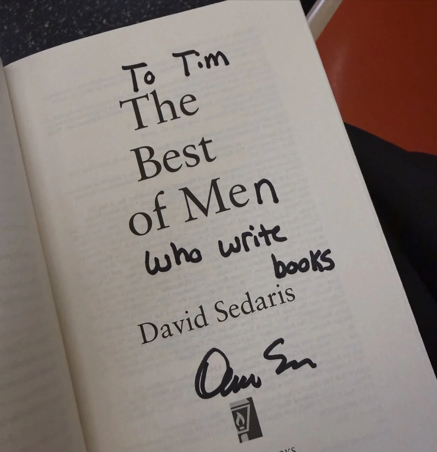 I got to meet one of my heroes &mdash; and my writing teacher&rsquo;s teacher &mdash; tonight. ❤️