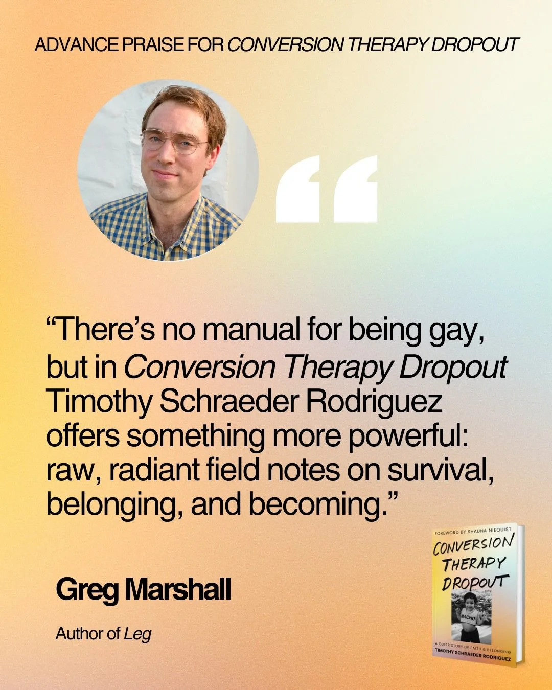 From the cornfields of Peoria to the pages of a memoir.

I&rsquo;ve been a huge fan of @greg_from_a_leg since I read his memoir Leg. It&rsquo;s a hilarious and moving exploration of what it means to transform when there are parts of yourself you can&
