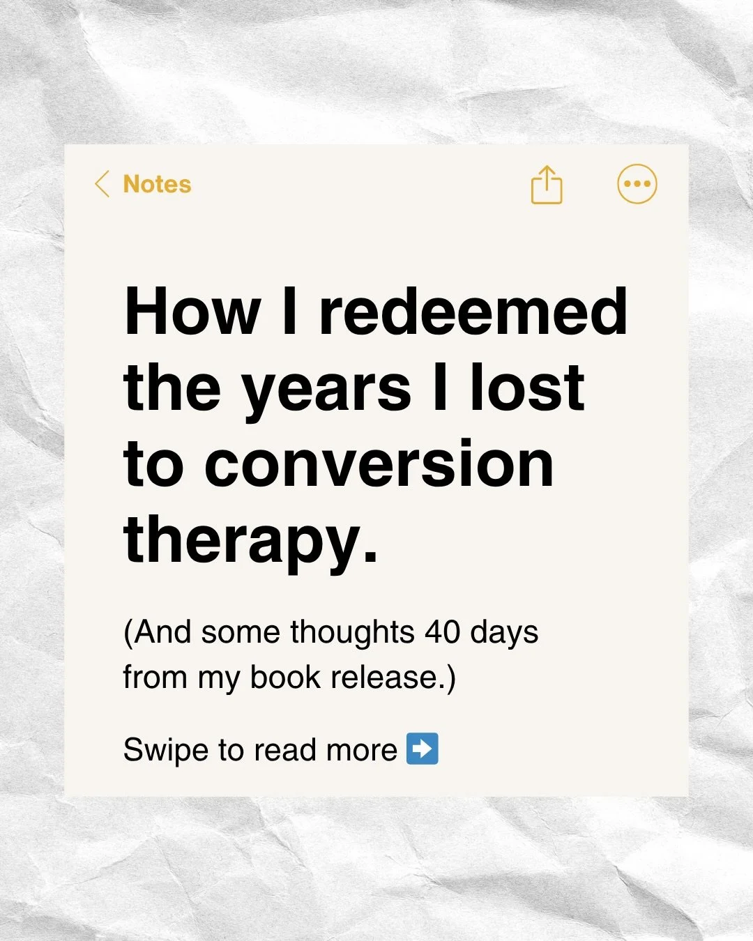 #ConversionTherapyDropout releases in 40 days.

In the Bible, the number 40 is significant, and thinking about it, my mind instantly went to the 40 years in the wilderness. Exodus.

The conversion therapy ministries I attended for nearly a decade wer