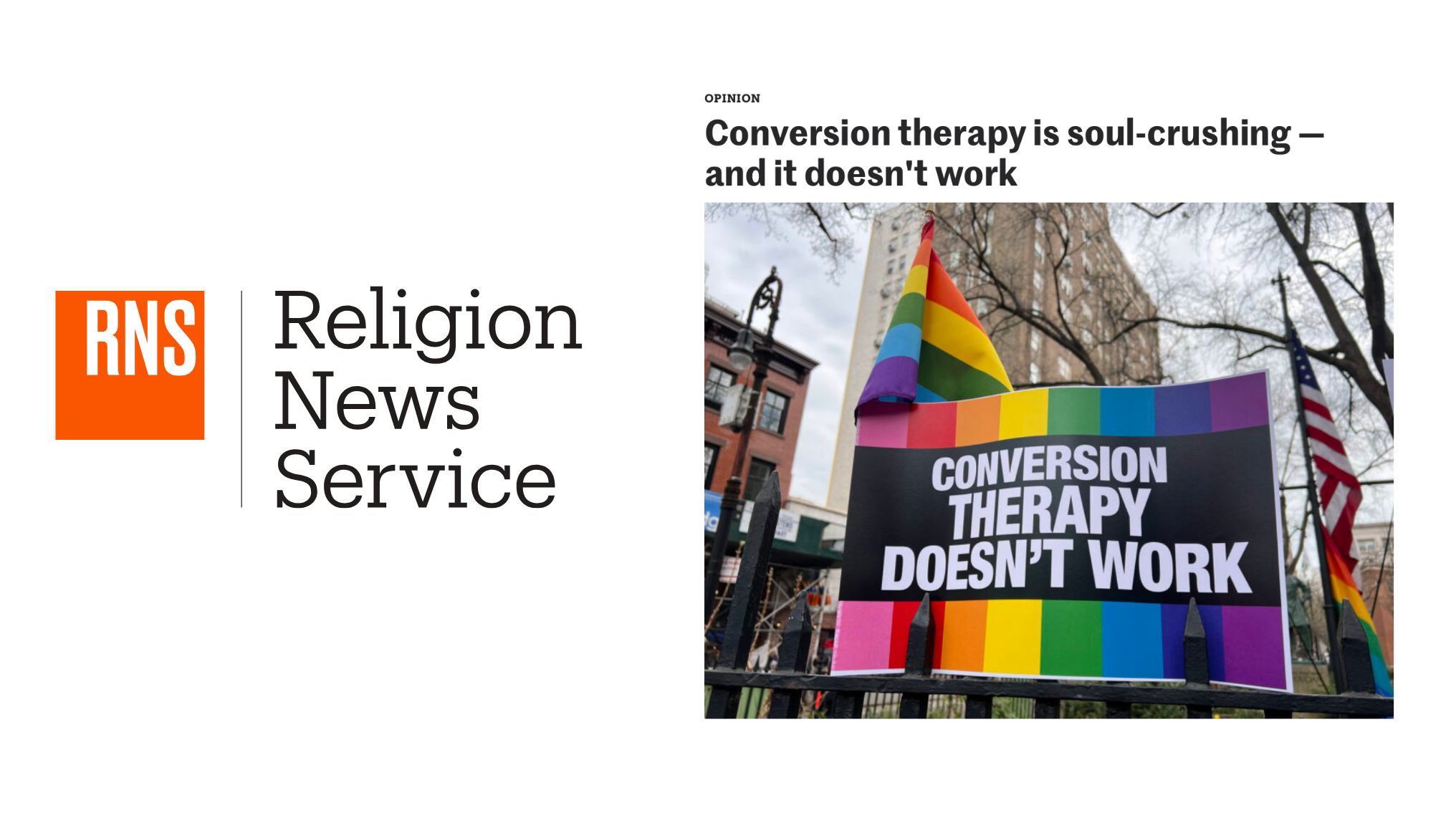 RNS: Conversion therapy is soul-crushing — and it doesn't work)