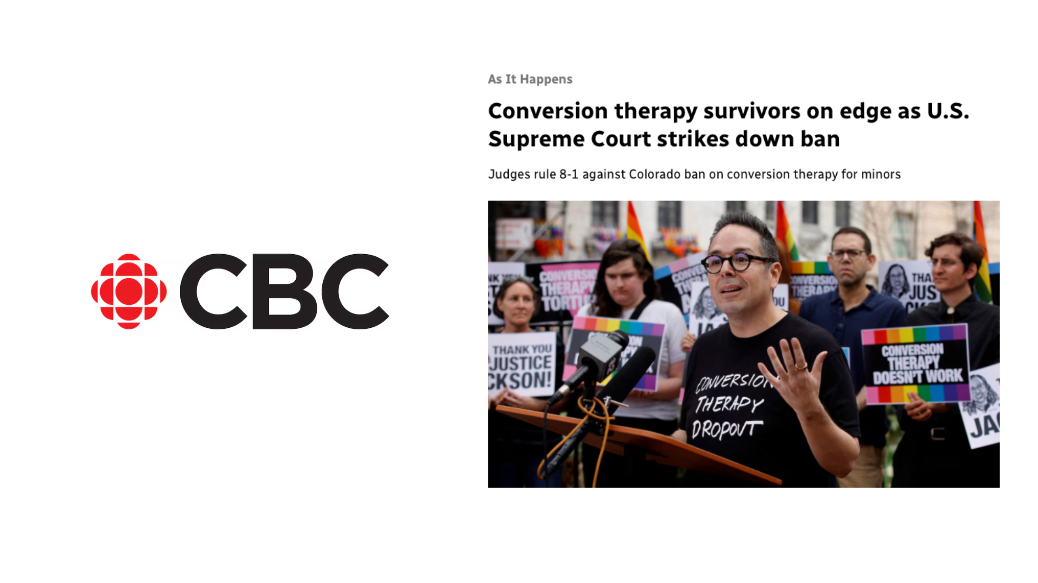 CBC: Conversion therapy survivors on edge as U.S. Supreme Court strikes down ban