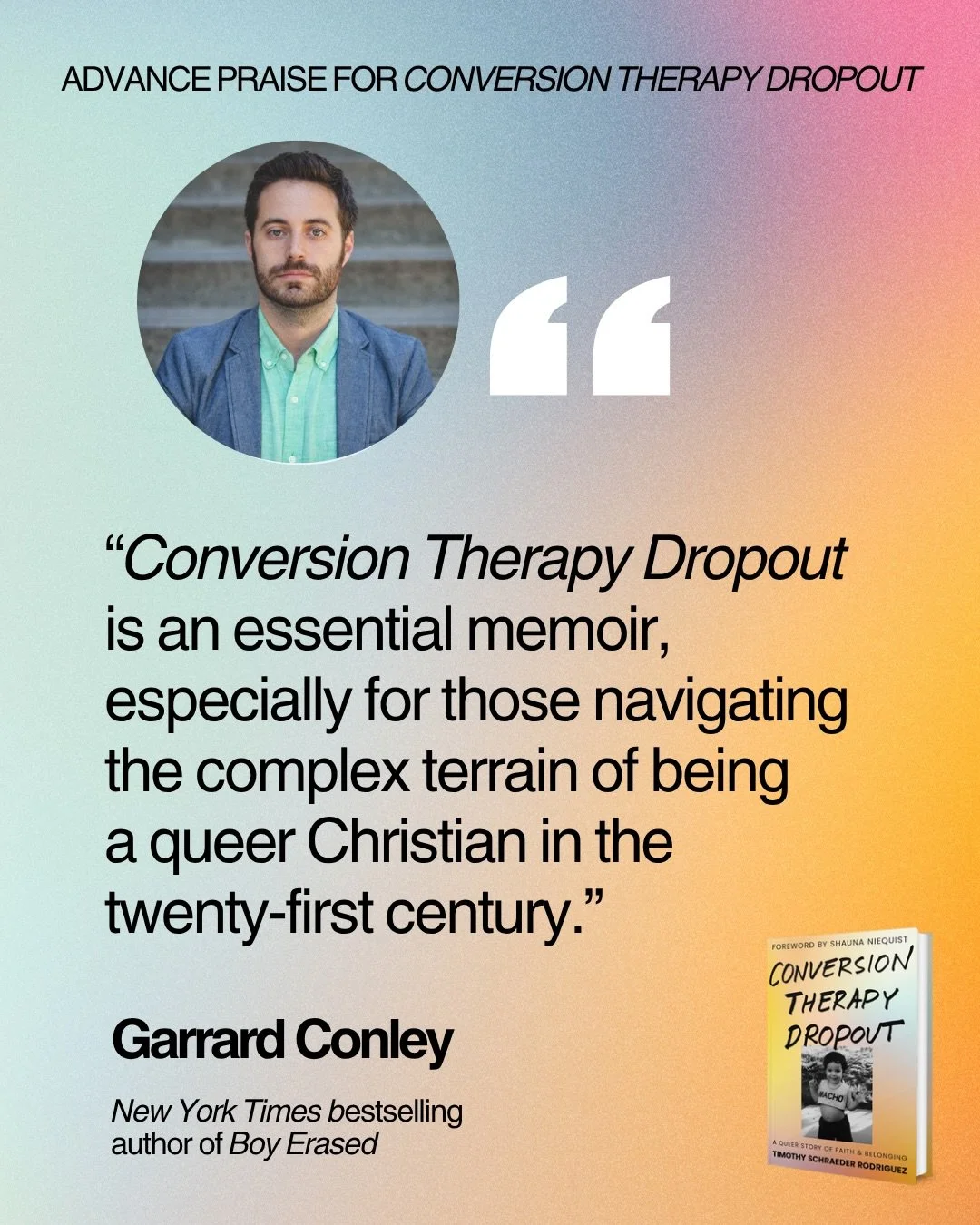 There are some writers who paved the way so the rest of us could finally find the words to tell our own stories. @gayrodcon is one of those for me. 

I&rsquo;ll never forget picking up a copy of Boy Erased at @strandbookstore in 2016. I was so moved 