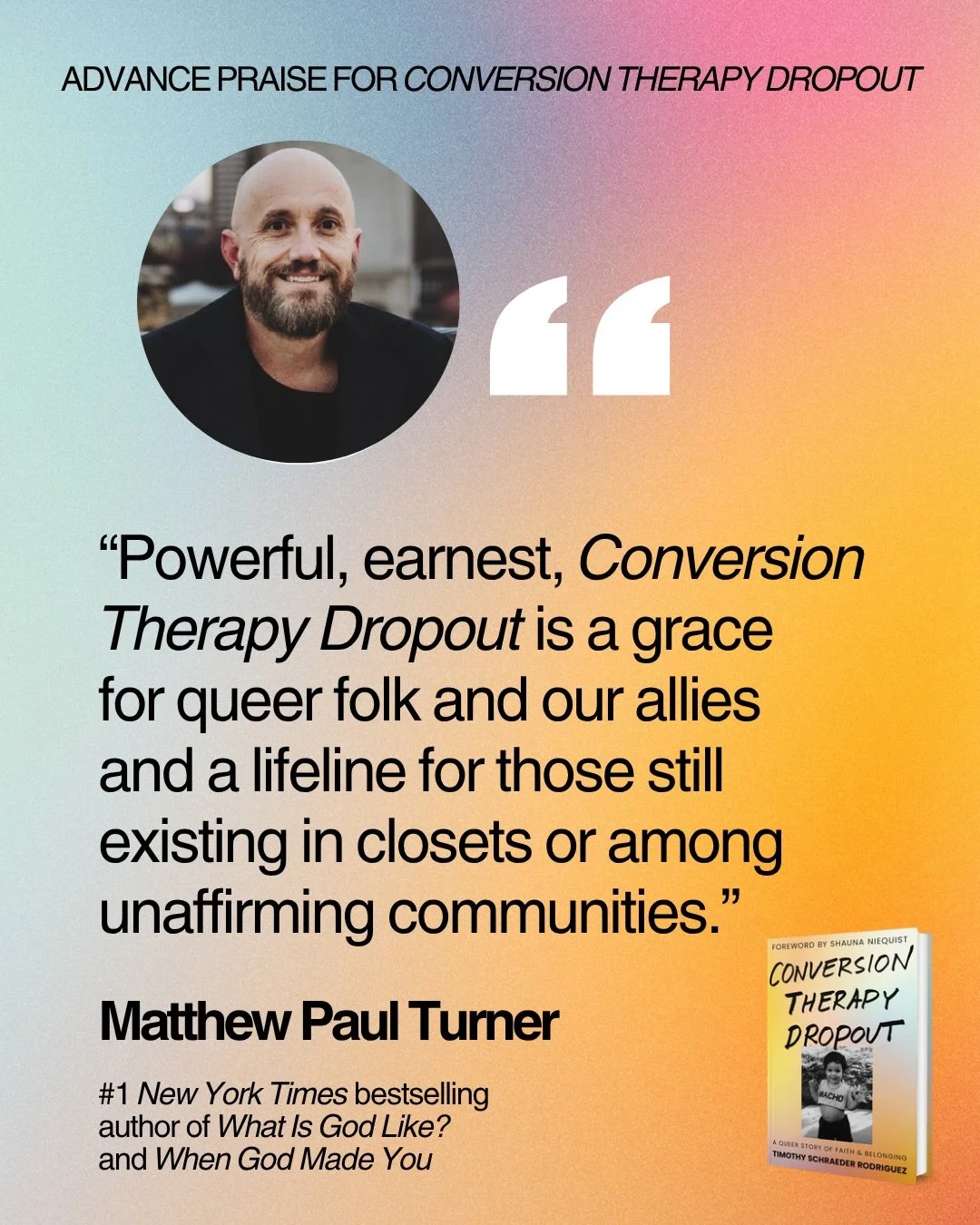 I&rsquo;ve known @matthewpaulturner from way back to his CCM Magazine days. In fact, I almost publicly outed myself when I commented on one of his blog posts in 2010. I remember panicking and emailing him and how he graciously removed it. I was just 