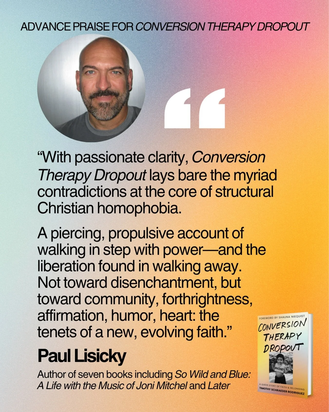 @paul_lisicky is a writer I&rsquo;ve admired for years. He&rsquo;s a writer&rsquo;s writer and an important voice in queer literature. His memoir &ldquo;Later&rdquo; is a stunning portrait of queerness and his search for connection and community in P
