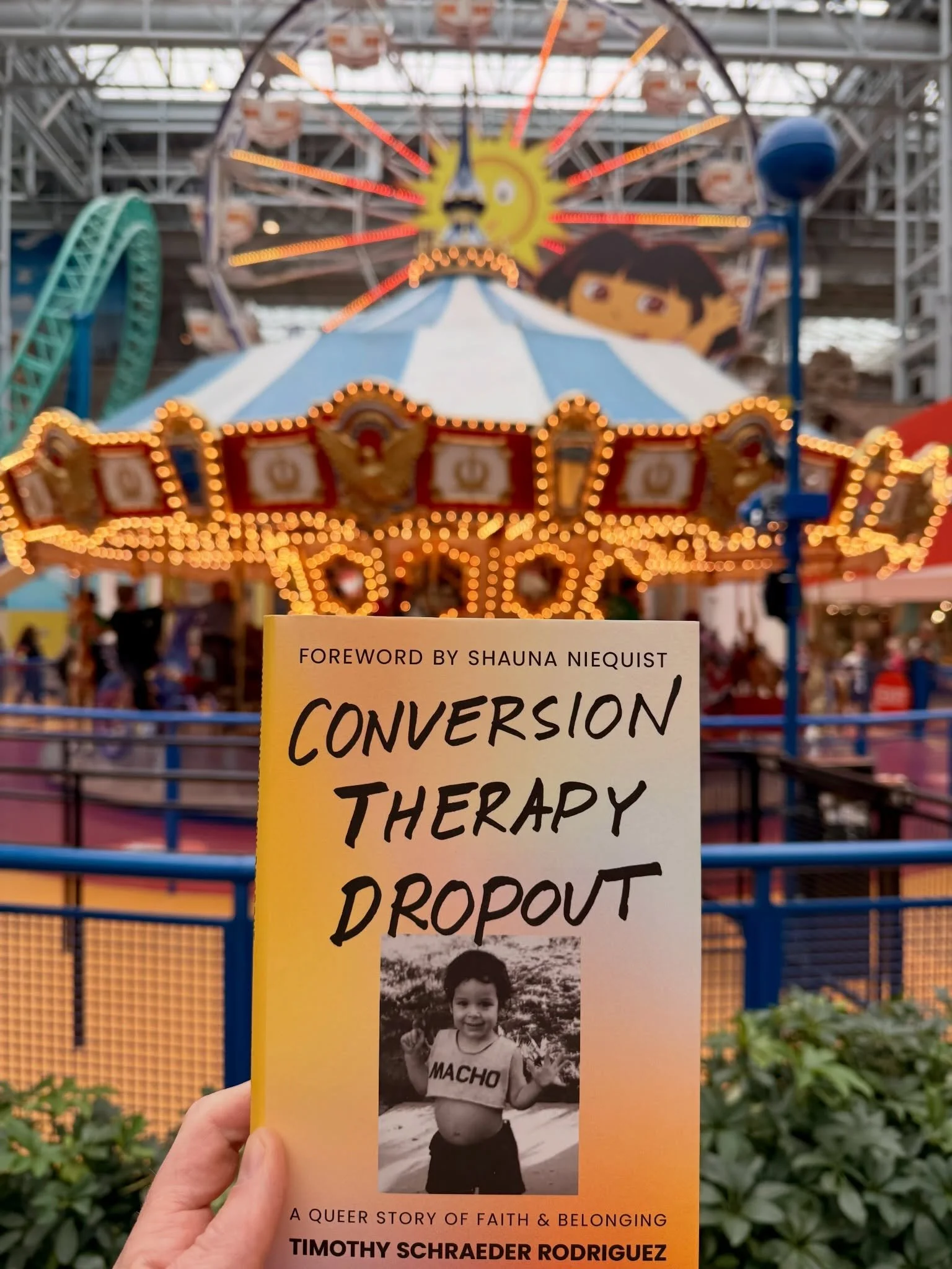 🚨 SPOTTED IN MALL OF AMERICA! 🚨

One of my dear friends in Minnesota sent me a photo of his copy of #ConversionTherapyDropout that he found on the shelves of @barnesandnoble in Mall of America. He took little Timmy on a tour of the mall and it made