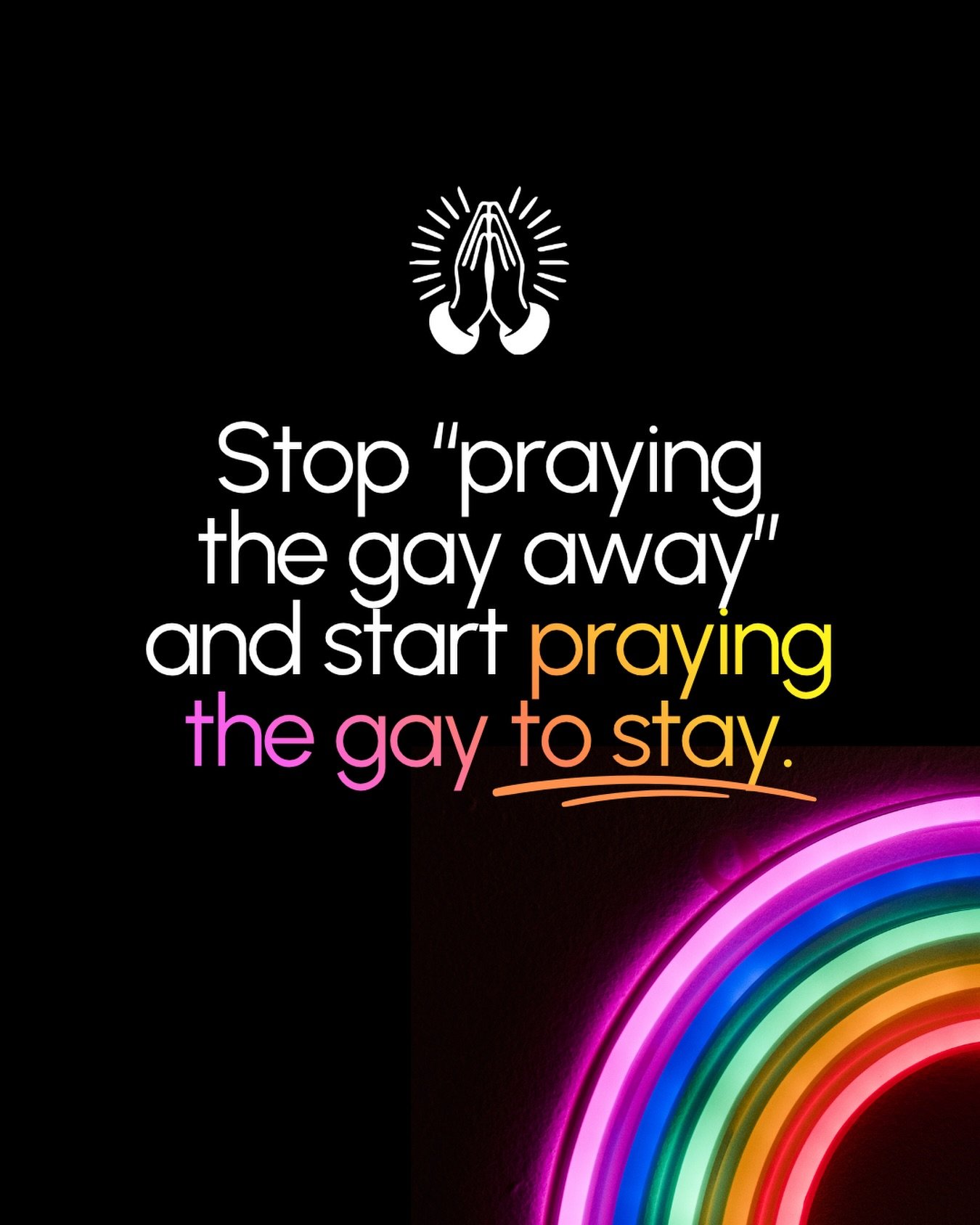 Can I get an amen? 🙏🏼 

If you&rsquo;re looking for a way to integrate your faith and sexuality, comment  AMEN below and I&rsquo;ll send you a link to learn more about PRAY THE GAY TO STAY, a 31-day journey, launching soon.