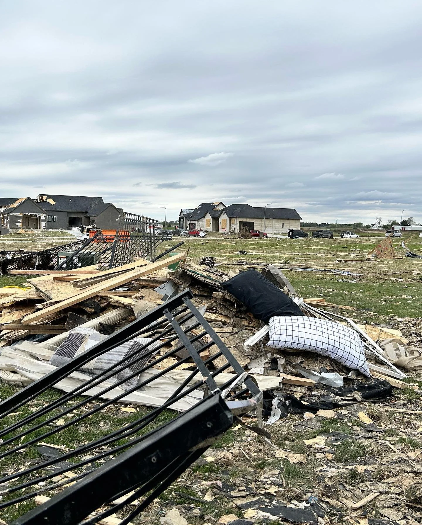Today was rough. Pictures barely tell the story. Being there was bittersweet. I&rsquo;m grateful everyone is safe and healthy. My Team and I at Shamrock🍀spent the day tarping roofs, giving out waters, cleaning up debris and doing what we could to he
