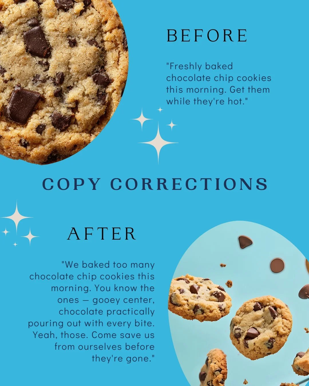 Somewhere out there is a bakery owner who wakes up at 4:30 in the morning.

Flour on the counter.
Butter softening.
Chocolate chips everywhere.

They bake everything from scratch&hellip; and then post something like:

&ldquo;Fresh chocolate chip cook