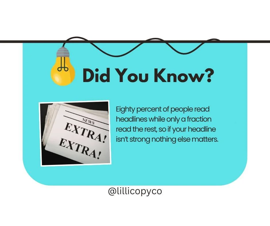 Most people don&rsquo;t read your content.

There. I said it. 😅

About 80% of people only read the headline&hellip; and decide right then and there if the rest is worth their time.

Which means if your headline is boring, confusing, or sounds like i