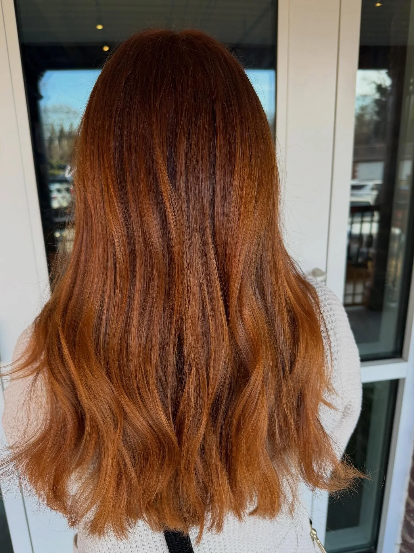 This hair color has a higher spice level than the book on your to be read list of books. 🌶️ Looking to switch up your hair color? Look no further - book that appointment at your favorite salon in downtown Mooresville 🫶🏼 

 send a message, follow t