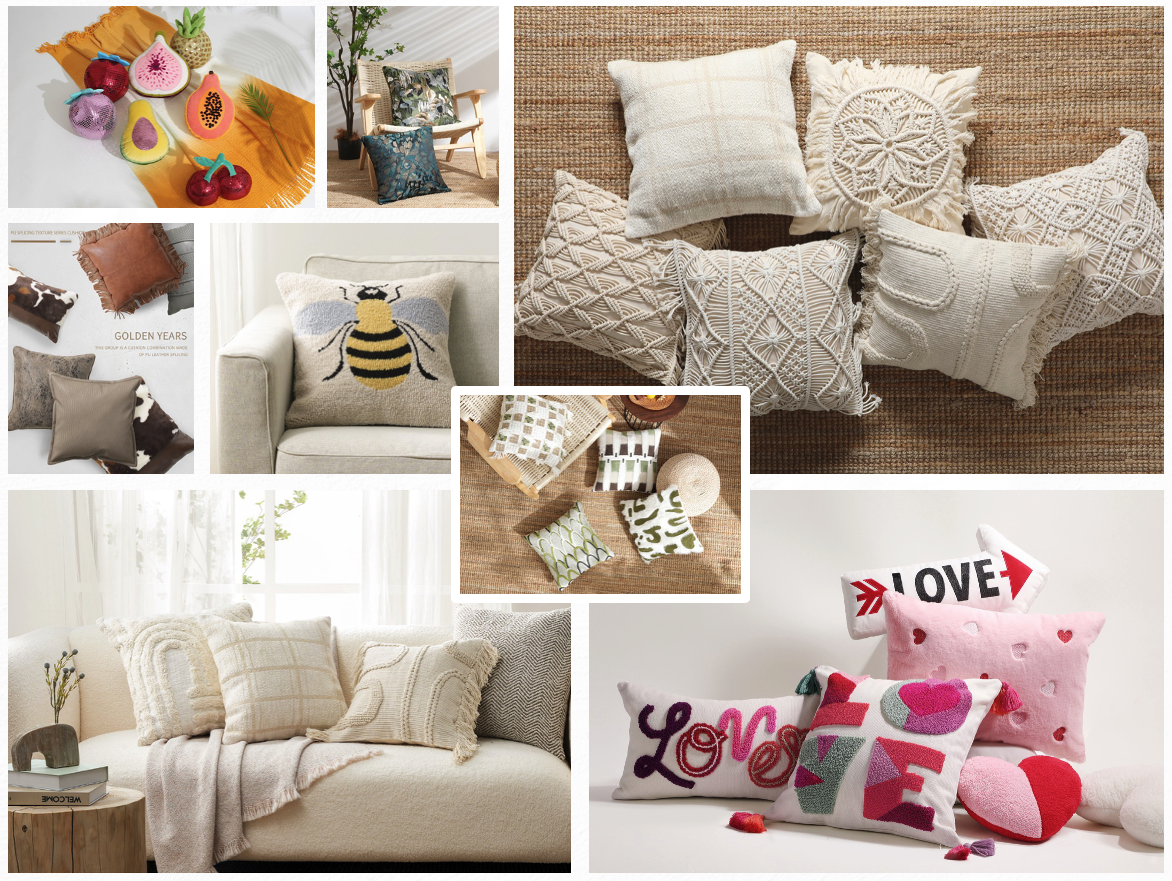 DECORATIVE PILLOWS  & CUSHIONS