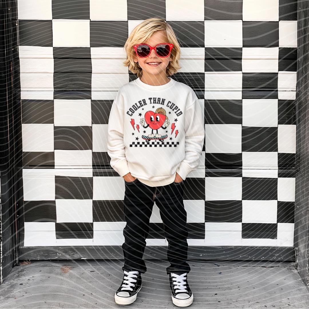 Cooler Than Cupid Shirt, Funny Valentine Shirt, Kids Valentine Day Shirt, Boys Valentine's Day, Toddler Heart Throb, Lover Boy, Cool Brother