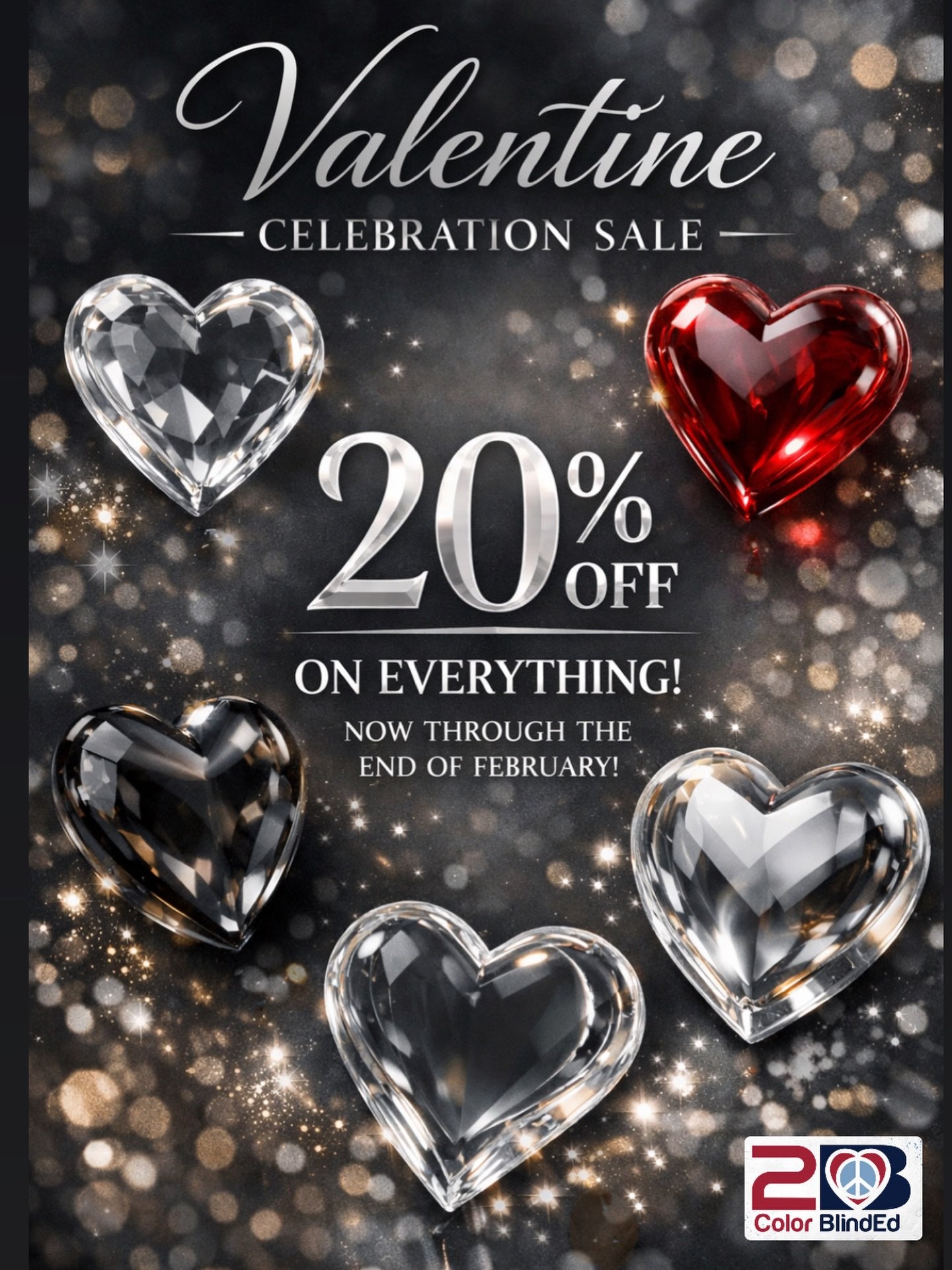 Love is in the details. 💎 ❤️ 
Our Valentine Celebration Sale is here &mdash; enjoy 20% OFF everything now through the end of February.
Timeless pieces, elegant style, and a little sparkle you&rsquo;ll adore.
✨ No exclusions. Limited time.