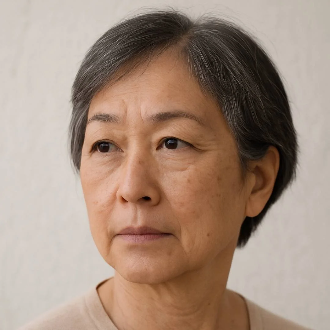 Middle aged woman suffering from headaches