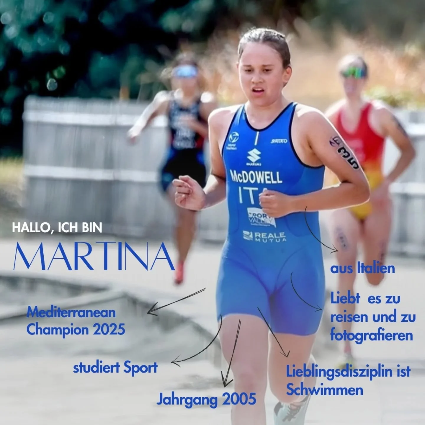 𝗕𝘂𝗻𝗱𝗲𝘀𝗹𝗶𝗴𝗮: 𝑴𝒂𝒓𝒕𝒊𝒏𝒂 𝑴𝒄𝑫𝒐𝒘𝒆𝒍𝒍

Wir freuen uns, Martina McDowell in unserem Bundesliga-Team begr&uuml;&szlig;en zu d&uuml;rfen.

Die 2005 geborene Italienerin studiert Sport und Bewegungswissenschaften an der Loughborough Unive