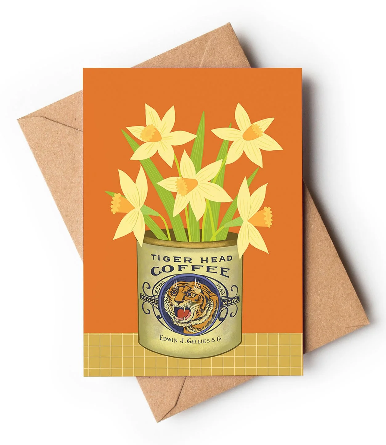 Daffodils Tin / A6 Greetings Card